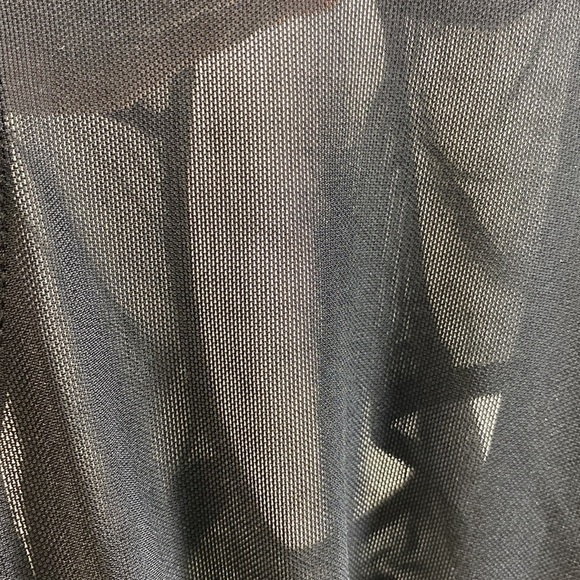 Sheer Black Embroidered rose body suit Sz M - Picture 6 of 6